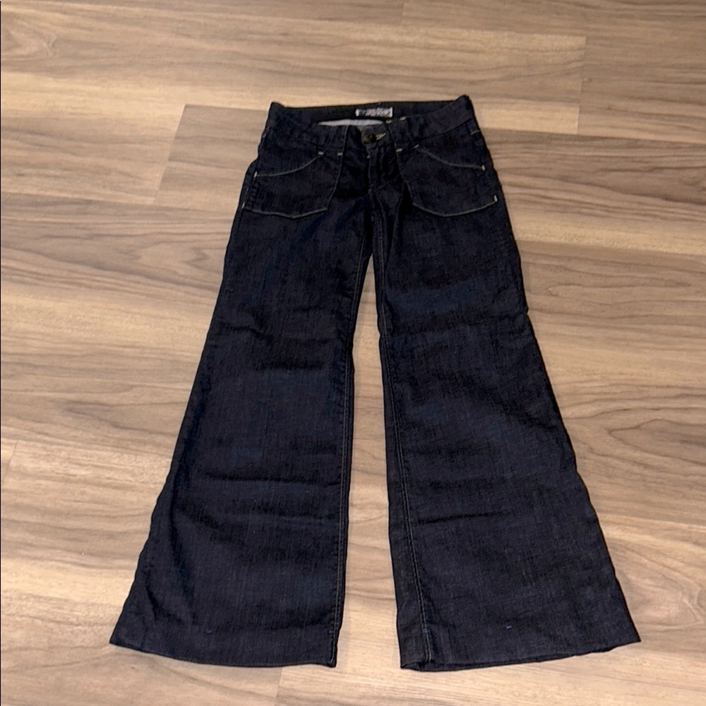 Women's Hudson Dark Wash Wide Leg Jeans